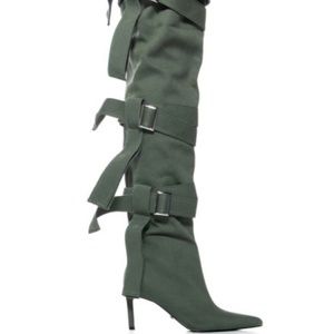 NEW AZALEA WANG GREEN THIGH HIGH BOOT